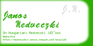 janos medveczki business card